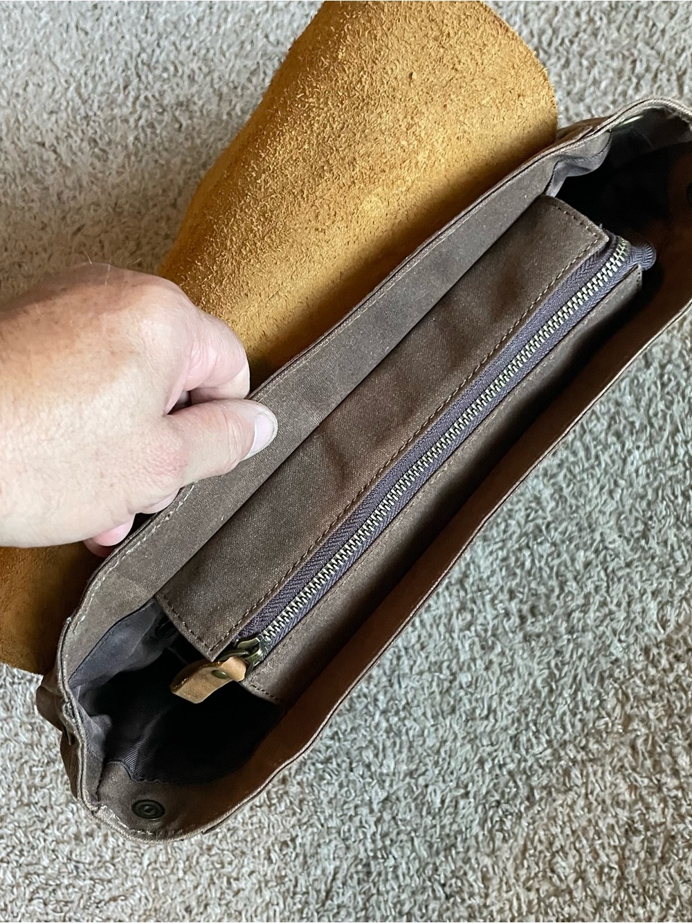 Waxed Canvas & Leather Retro School Backpack Rucksack Travel Hiking Laptop - Picture 11 of 15